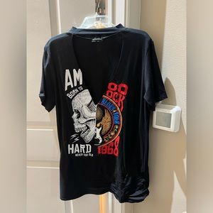 Deep V cut out T-shirt